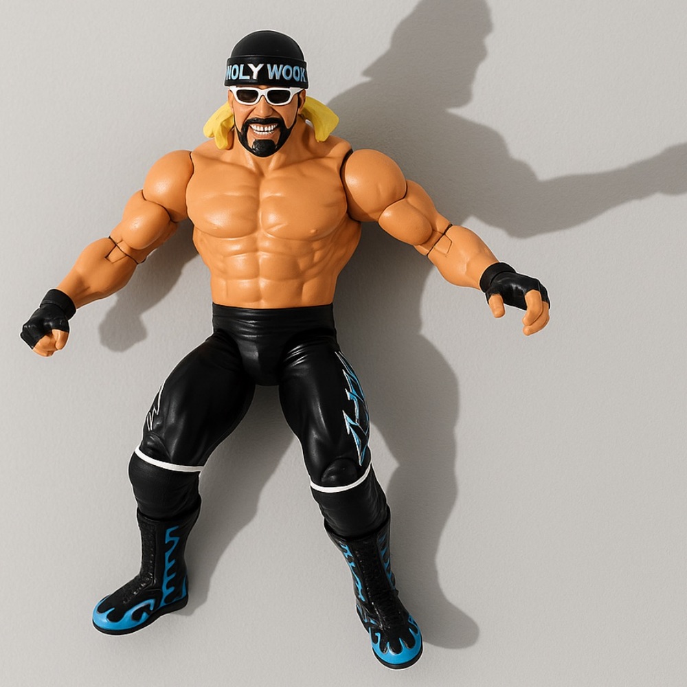 1999 Hollywood Hulk Hogan Smash N Slam Wrestlers Figure by ToyBiz